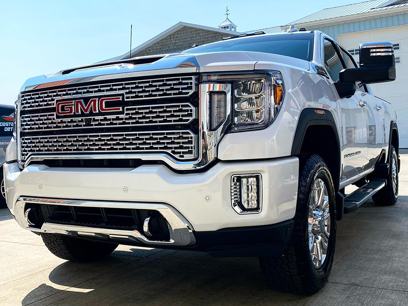 front of gmc denali with ceramic coating installed by coastal yacht detailing