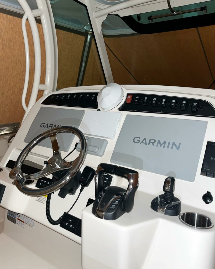 garmin electronics on board a boat
