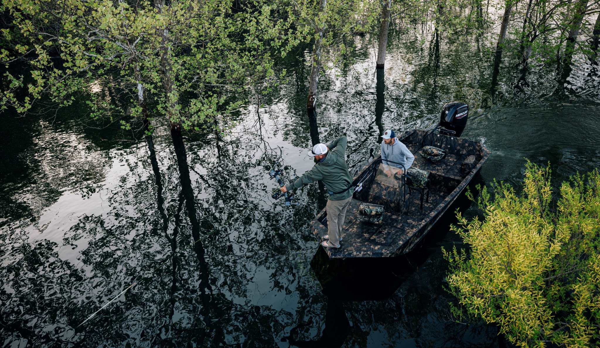 two men fishing